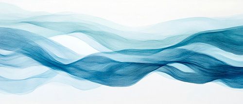 Zachte golven in blauw en wit