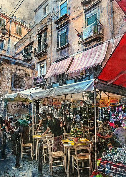 Neapol Napoli Italië stadskunst #Napoli van JBJart Justyna Jaszke
