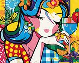 Bunte Frau mit Obst von OMG Art Miniaturansicht