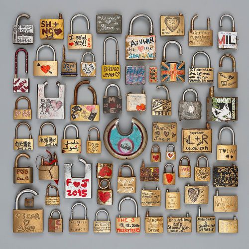 Love locks, self decorated