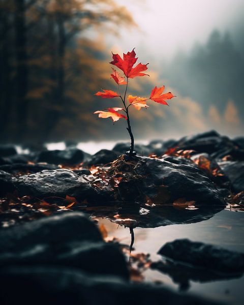 Promenade d'automne par fernlichtsicht