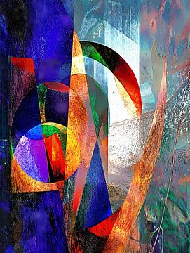 Colourful abstract sun