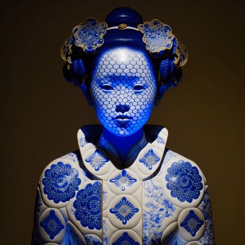 Delft blue geisha 3