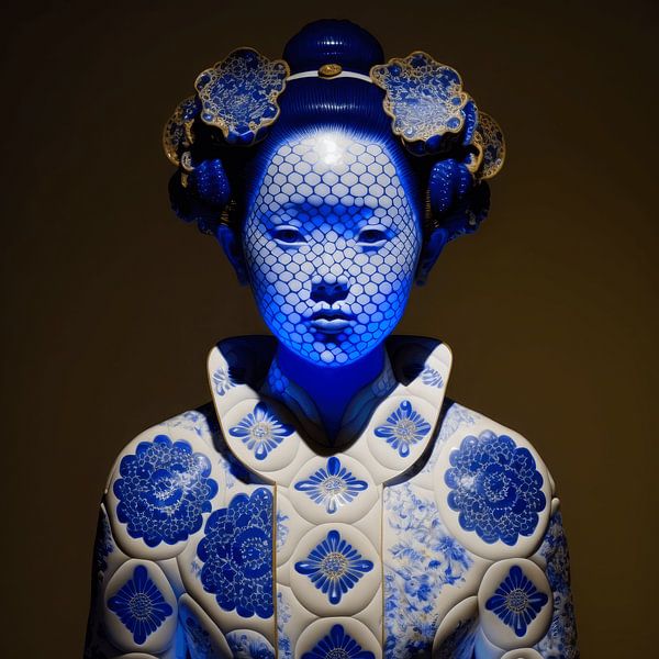 Delft bleu geisha 3 par DNH Expressions