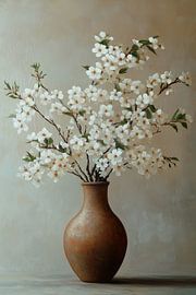 Des fleurs blanches dans une sérénité terre-à-terre