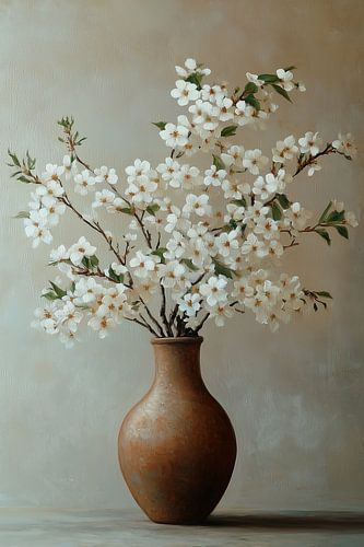 Des fleurs blanches dans une sérénité terre-à-terre