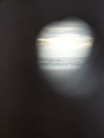 View to the sea with sunset by Evy Bakker