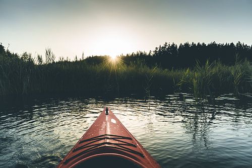 Kayak adventure at sunset