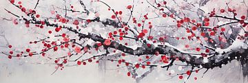 Snowy plum blossom by Whale & Sons