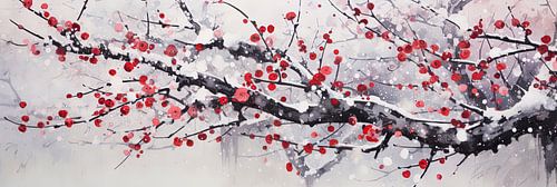 Snowy plum blossom