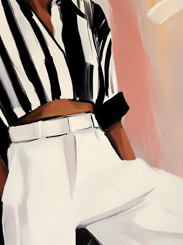 Modieuze vrouw in een blouse