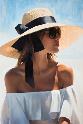 Zomerse stijl op het strand