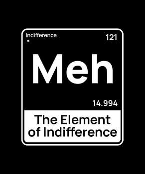 Ach, het element van onverschilligheid: minimalistische humor