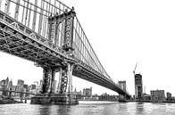 Manhattan Bridge New York von Rene Ladenius Digital Art Miniaturansicht