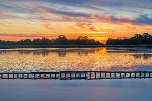 Sonnenuntergang bei Woudbloem, Groningen
