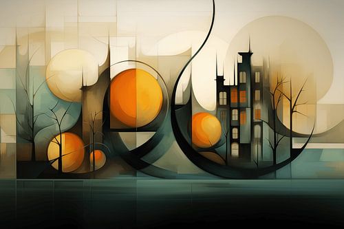 Amsterdam - abstracte aquarel