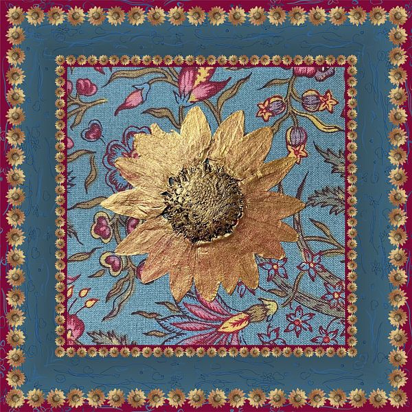 Golden Flower Scene by Artmotifs Eve