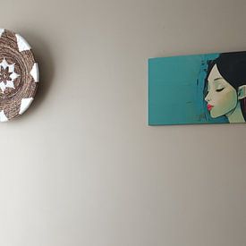 Klantfoto: Vrolijke schilderijen van De Mooiste Kunst, op canvas