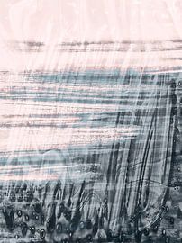 Japanese Sea Abstraction in Neutral Patina by Mad Dog Art