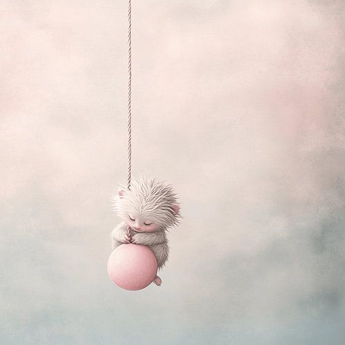 Adorable Baby Monkey in Soft Pastel Shades