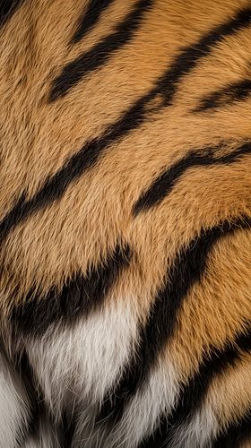 Close up van de huid van een tijger