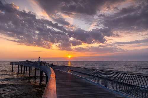 Sunrise pier Koserow