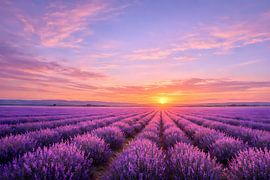 A lavender glow in the evening sky – Lavender Glow Beneath the Evening Sky by ButterflyPix