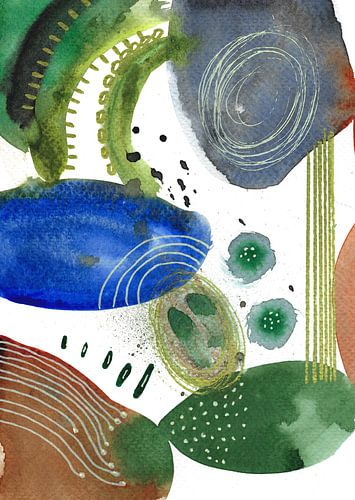 Aquarelle 'Verbinding' sur @Unique