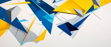 Abstract composition in blue and yellow by Poster Art Shop