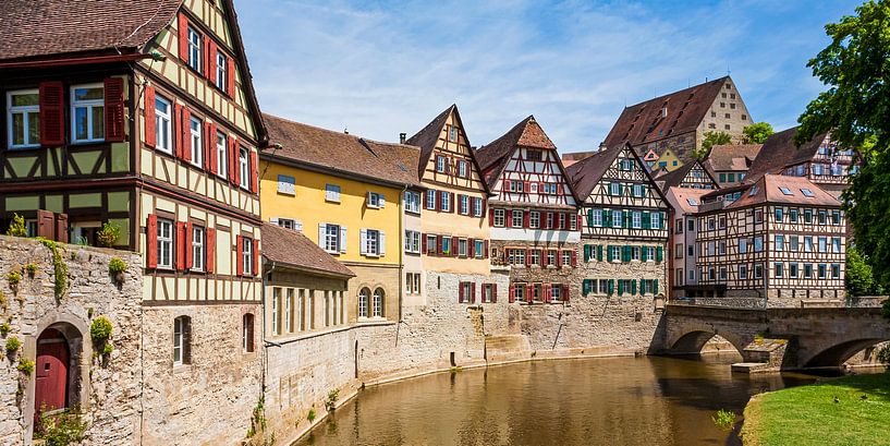 Half-timbered houses in the old town of Schwäbisch Hall by Werner Dieterich