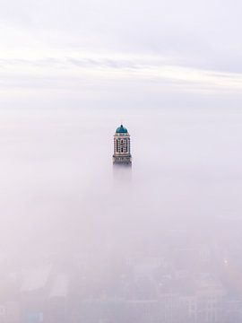 Zwolle in the fog by Thomas Bartelds