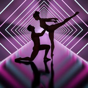 Together, a dance by neon light