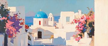 Griechische Inselarchitektur von Poster Art Shop
