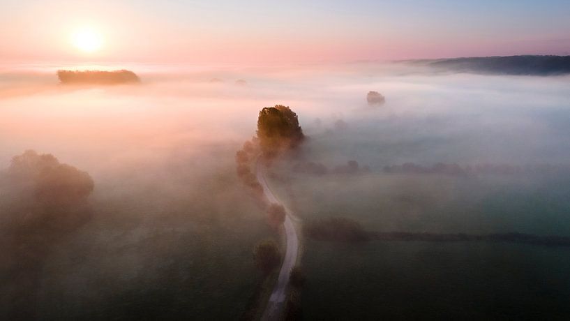 Disappearing in the fog by Luc van der Krabben