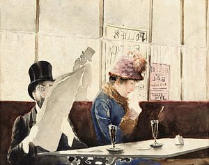 Szene in einem Kaffeehaus - Rodolfo Amoedo, 1890-1930