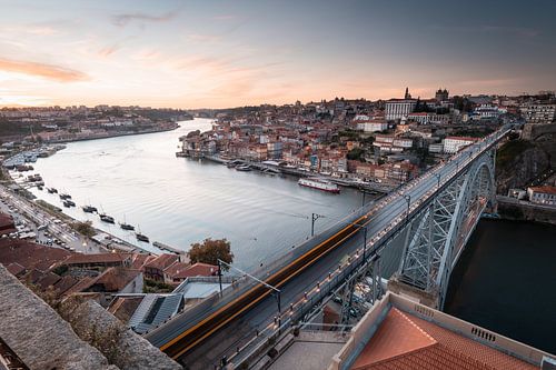 Zonsondergang in Porto