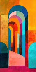 Peinture abstraite néon Passages