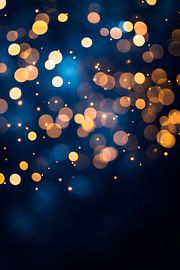 Funkelnde Lichter auf dunklem Hintergrund von Poster Art Shop