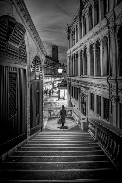 Venetië zwart-wit van Iman Azizi