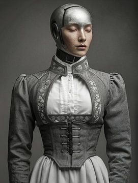 The silence of closed eyes by Klaus Tesching - Art-AI