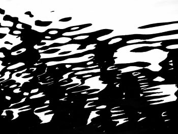 Liquid Shadows | Reflet abstrait en noir et blanc sur l'eau