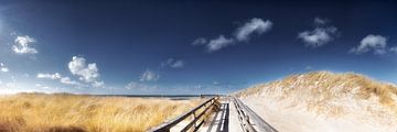 Houten pad door de duinen van Sylt. van Voss Fine Art Fotografie