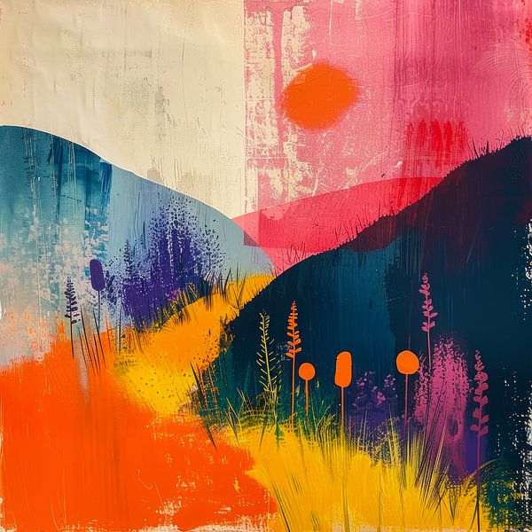 Moderne abstrakte Landschaft. von AVC Art Studio