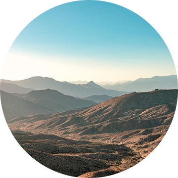 Early moring view of the desert valley