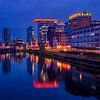 Dusseldorf haven bij nacht van Patrick Herzberg