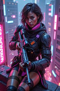 NEON SNIPER - La tireuse d’élite sur les toits de la cité cyberpunk