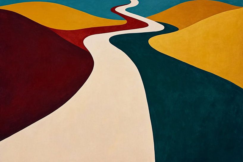 Peinture abstraite colorée de paysage par Imperial Art House