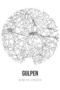 Gulpen (Limburg) | Karte | Schwarz und weiß von Rezona