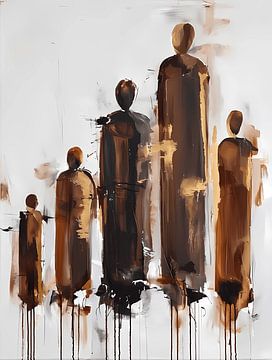 Familienkonstellation 5 Personen von FoXo Art