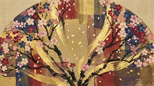 Imperial Sakura Gold-scherm